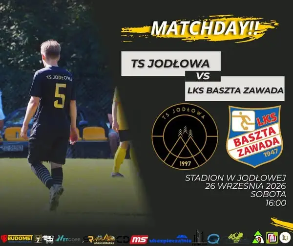 TS Jodłowa zmierzy się z LKS Baszta Zawada na stadionie w Jodłowej