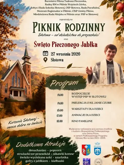 Piknik Rodzinny i Święto Pieczonego Jabłka w Słotowej – 27 września 2026