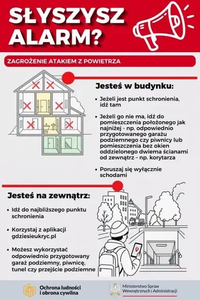 Alert RCB o ataku z powietrza – jak się zachować? Kluczowe zasady bezpieczeństwa