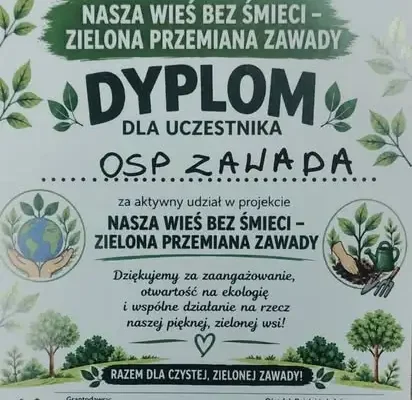 OSP Zawada włącza się w ekologiczny projekt KGW „Nasza wieś bez śmieci”