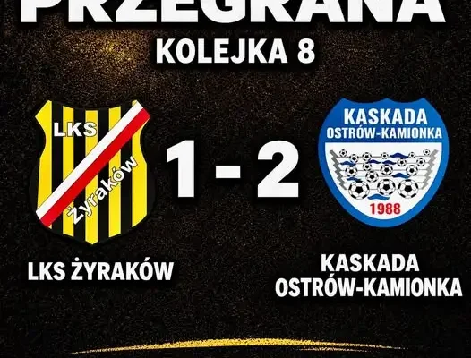 LKS Żyraków przegrywa u siebie z Kaskadą Ostrów-Kamionka 1:2