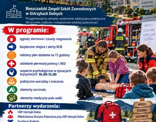 Bezpieczna Rodzina – Bezpieczne Bieszczady: bezpłatne warsztaty w Ustrzykach Dolnych
