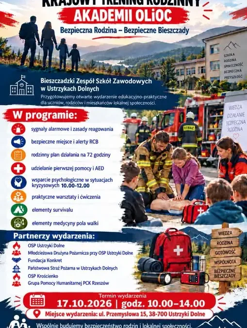 Bezpieczna Rodzina – Bezpieczne Bieszczady: bezpłatne warsztaty w Ustrzykach Dolnych