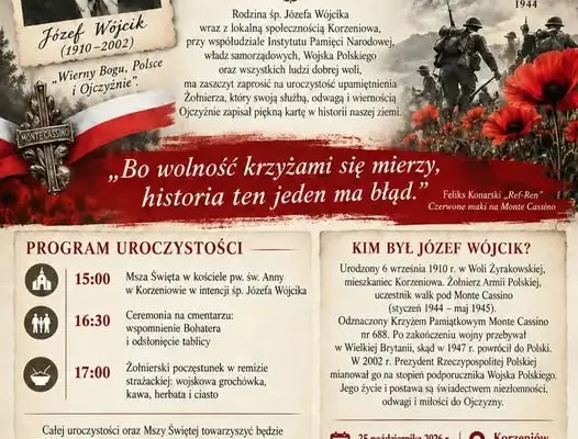 Korzeniów odda hołd bohaterowi spod Monte Cassino
