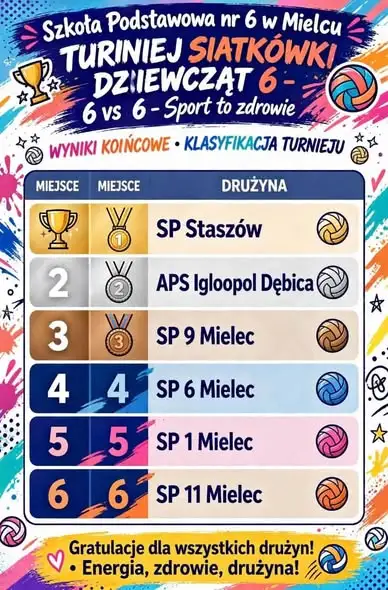 Młode siatkarki Akademii Igloopol Dębica z drugim miejscem w Mielcu