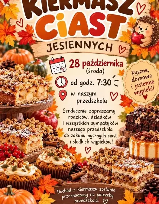 Jesienny Kiermasz Ciast w przedszkolu – 28 października