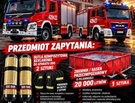 OSP Pilzno szuka dostawców sprzętu strażackiego. Termin ofert mija 30 października
