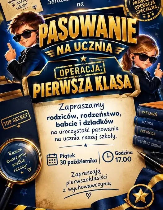 Pasowanie pierwszoklasistów w SP nr 8 w Dębicy – wyjątkowa „Operacja: Pierwsza Klasa”